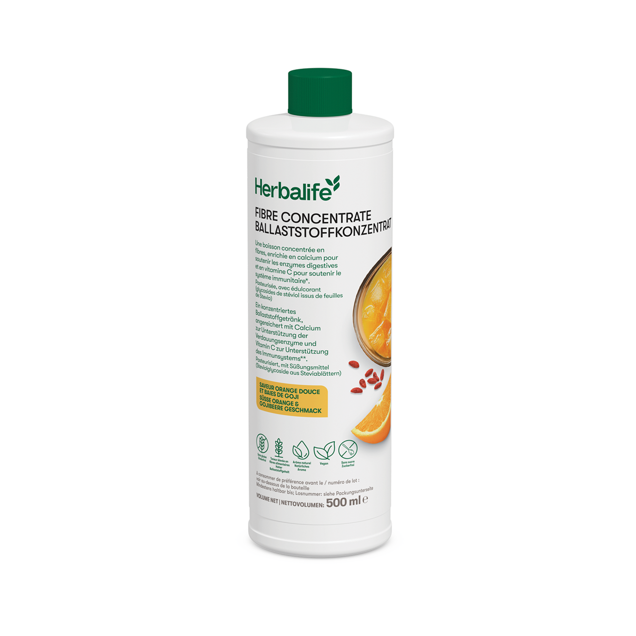 Herbalife Ballaststoffkonzentrat, süsse Orange & Gojibeere Geschmack 500 ml