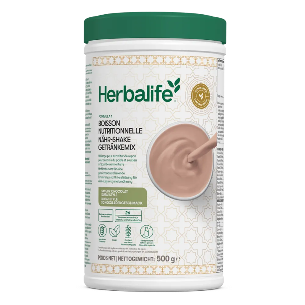 Herbalife Formula 1 Nähr-Shake Getränkemix Dubai-style Schokoladengeschmack 500g