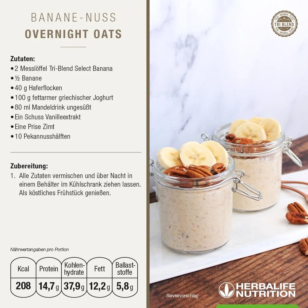Banane-Nuss Oats