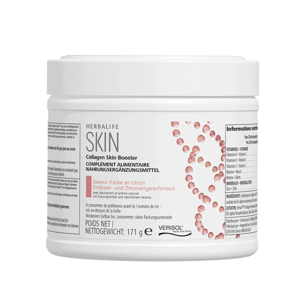 Herbalife Collagen Skin Booster Ernährung für deine Haut Erdbeer - und Zitronengeschmack 171 g