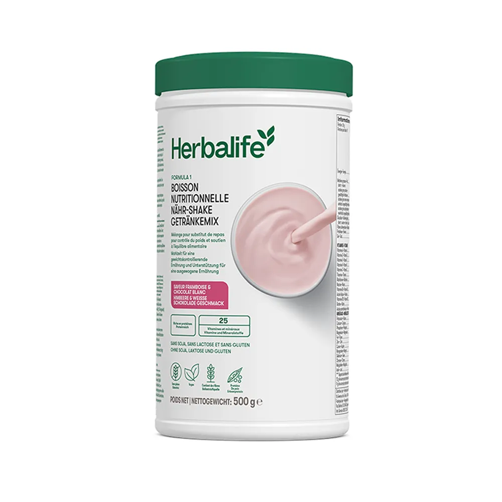 Herbalife Formula 1 ohne Soja, Laktose und Gluten-Himbeere und Weisse Schokolade 500g