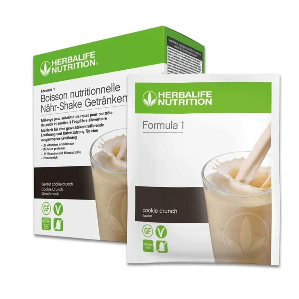 Herbalife Formula 1 - Shake Cookie Crunch Packung mit 7 Portionspackungen