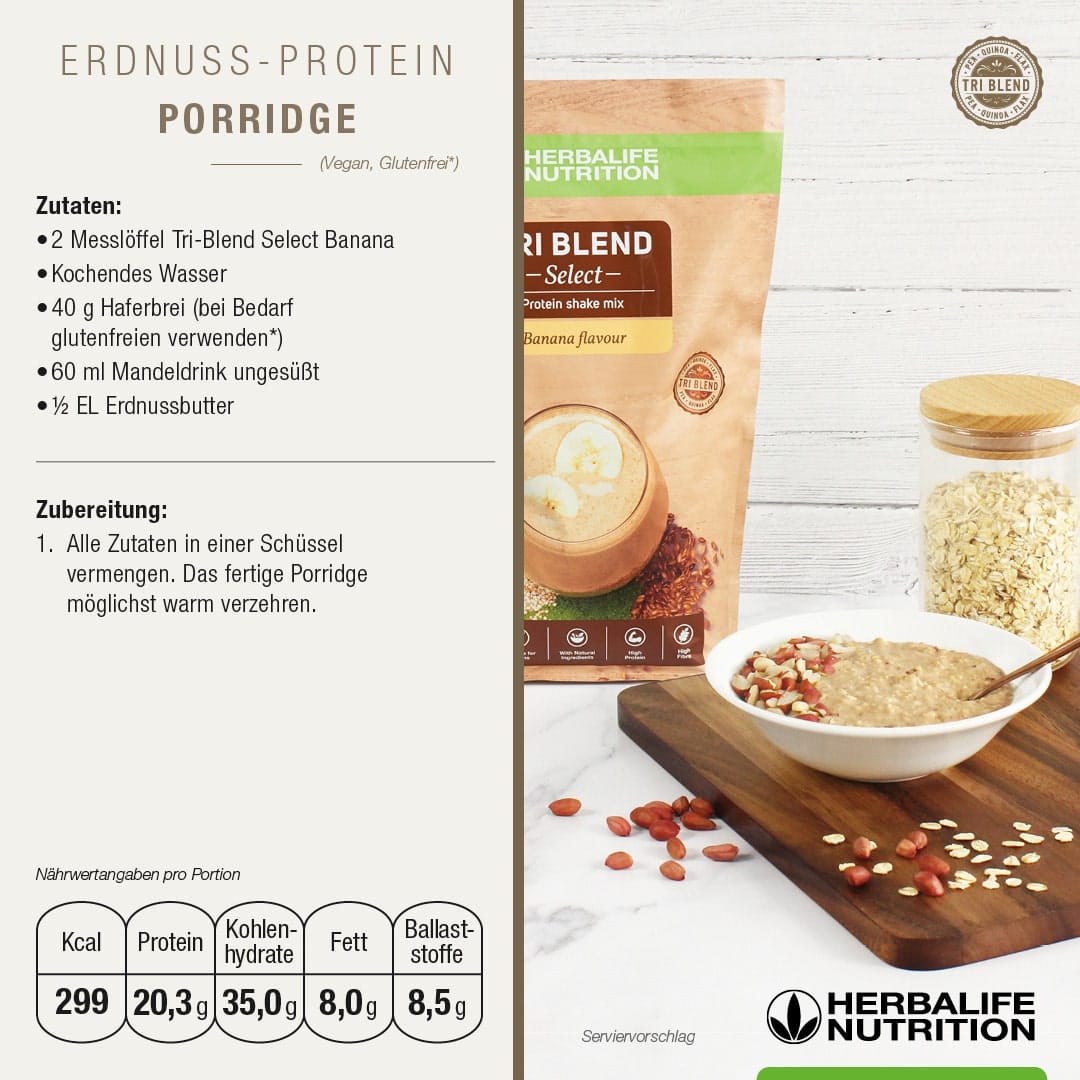 Erdnuss-Protein Porridge