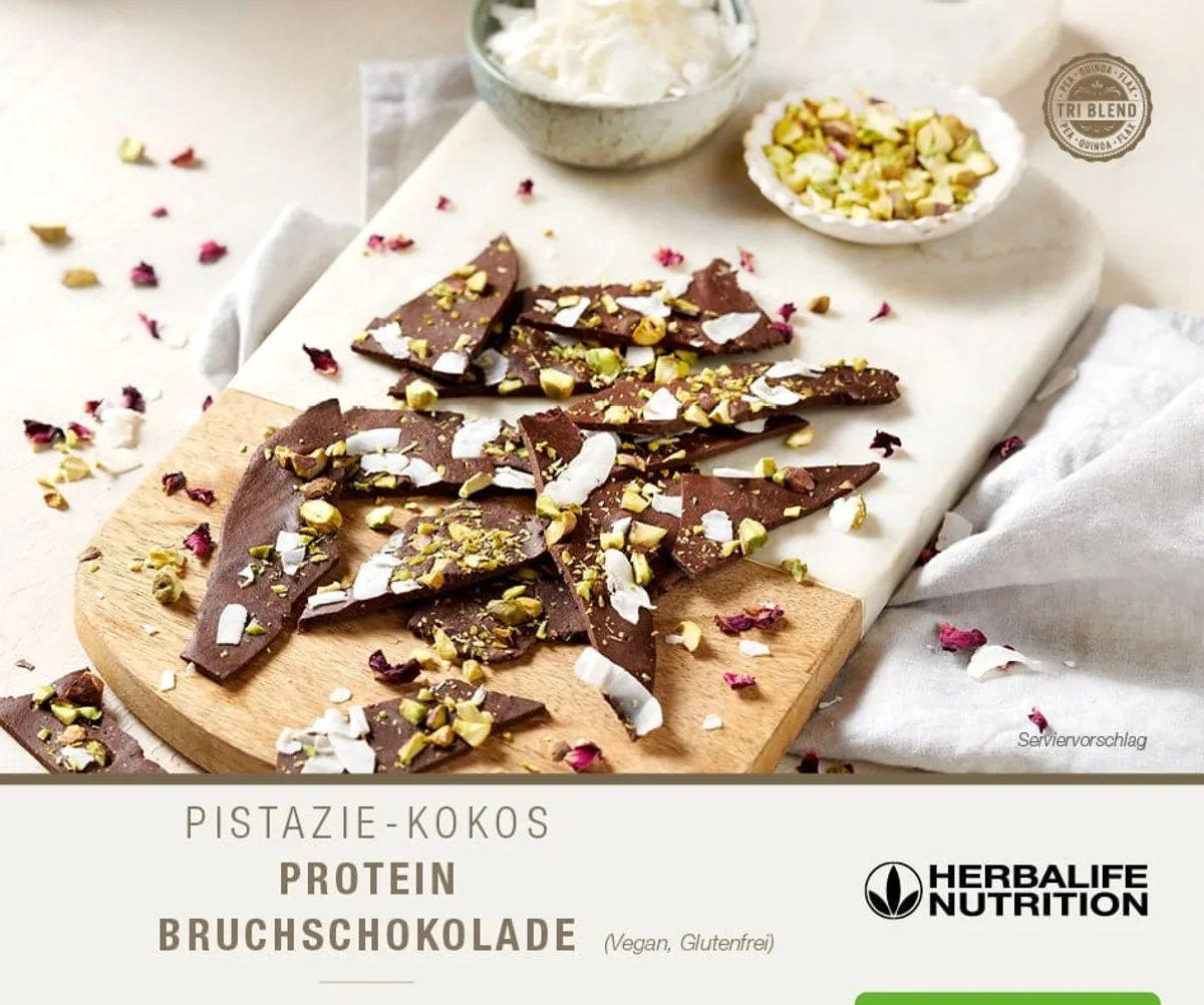 Pistazie-Kokos Protein Bruchschokolade
