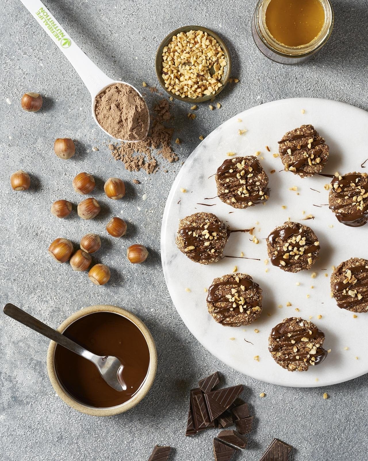 Schoko-Haselnuss-Protein-Konfekt
